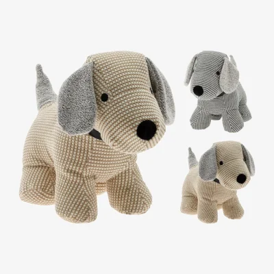 The Range Large Soft Heavy Dog Animal Cuddly Door Stop - Beige