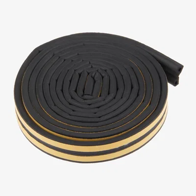 The Range Foam Seal Tape Weatherproof Door and Window Strip E-Type - Black / 200cm