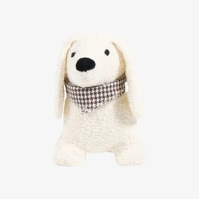 The Range Boucle Dog Doorstop - White