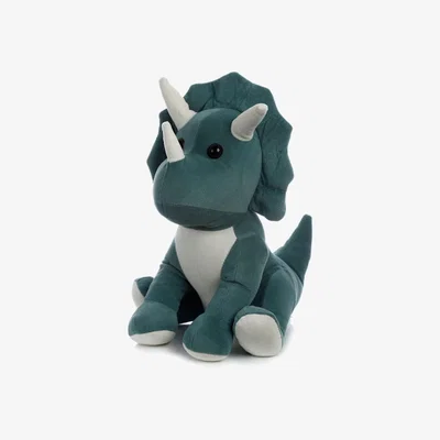 The Range Door Stop - Sitting Triceratops - Green