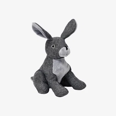 The Range Herringbone Rabbit Door Stop - Grey