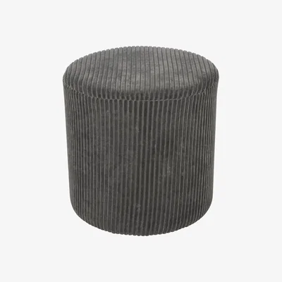 Amara Retreat - Corduroy Pouf - Grey