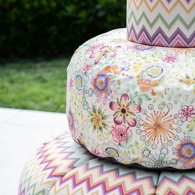 Amara Missoni Home - Agadir Cylindrical Pouf - 159 - 40x30cm