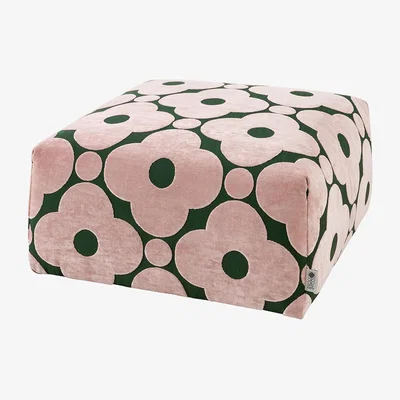 Amara Orla Kiely - Longford Pouf - Poppy Spot Jade - Large
