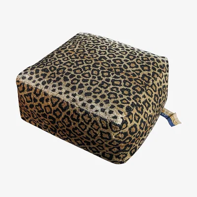Amara Doing Goods - Leopard Pouf - Brown