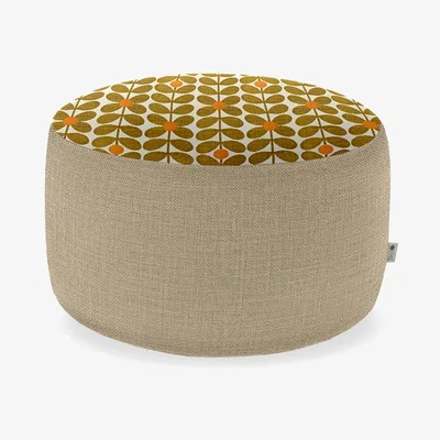 Amara Orla Kiely - Conway Stool - Large - Barrow Vintage Cream/Sixties Stem Fawn