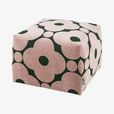 Amara Orla Kiely - Longford Pouf - Poppy Spot Jade - Small