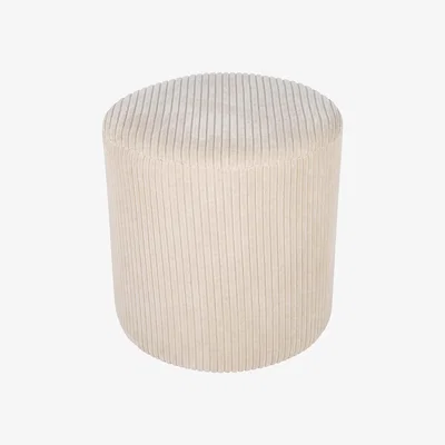 Amara Retreat - Corduroy Pouf - Cream