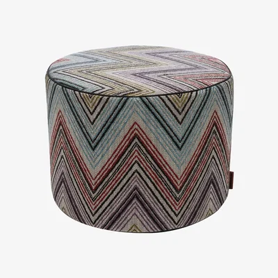 Amara Missoni Home Collection - Adamane Cylindrical Pouf - 40x30cm