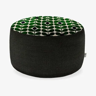 Amara Orla Kiely - Conway Stool - Large - Barrow Charcoal/Sixties Stem Jewel
