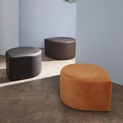 Amara AYTM - Stilla Leather Pouf - Java Brown