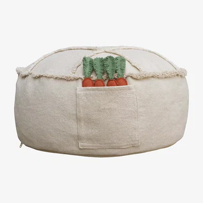 Amara Lorena Canals - Tic-Tac-Toe Pouffe - Cream