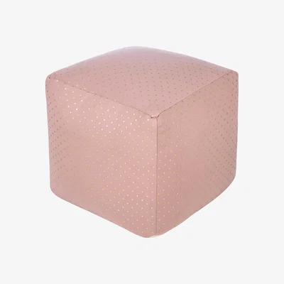 Amara Retreat - Cube Pouf - Pink Dot