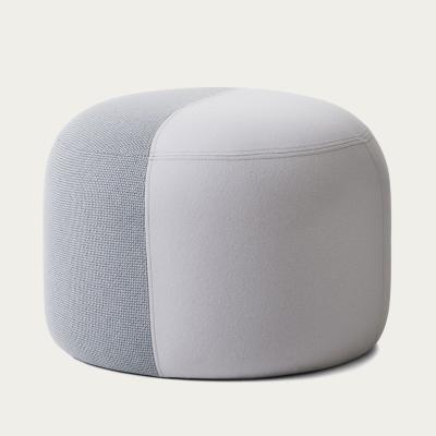 Bombinate.com Minty Grey/Cloudy White Dainty Pouf