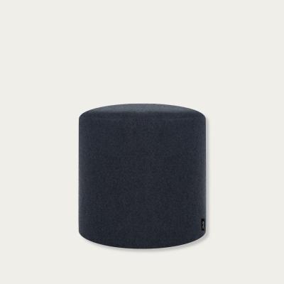 Bombinate.com Black Tie Wool Tall Folk Pouf