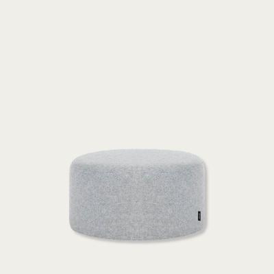 Bombinate.com Universal Grey Wool Short Folk Pouf