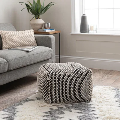 Dunelm Jersey Black Bobble Cube Black