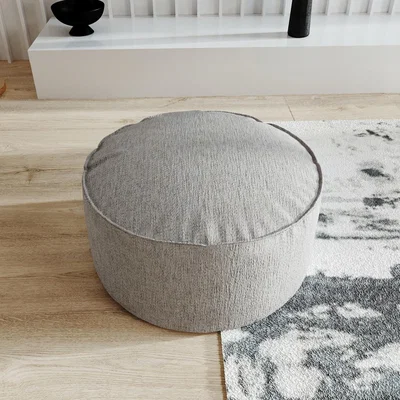 Furniture123 Grey Fabric Pouffe - Millie