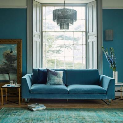 Graham & Green New York 2 Seater Moss Green Classic Velvet