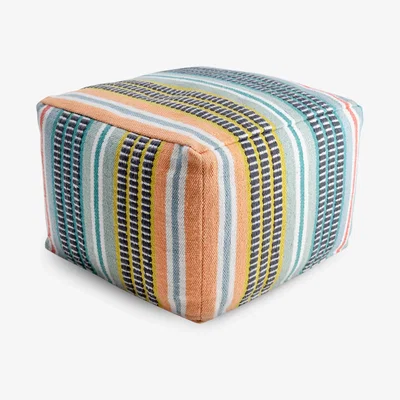 John Lewis John Lewis Salsa Stripe Outdoor Pouffe, Multi