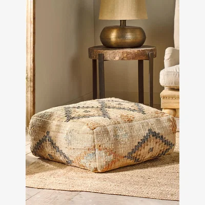 John Lewis Nkuku Kesu Kilim Pouffe, Natural