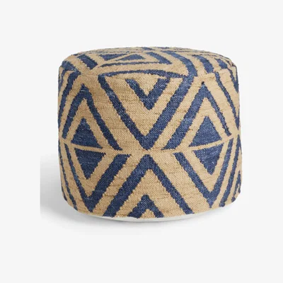 John Lewis John Lewis Faux Jute Outdoor Chevron Pouffe