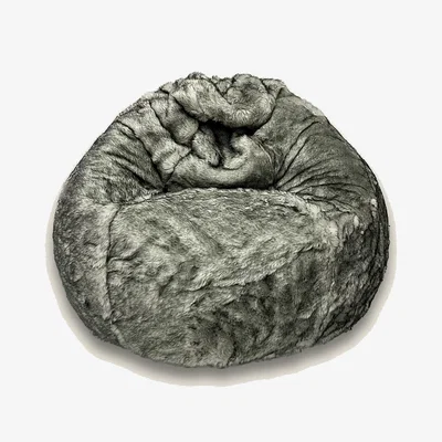 Marks & Spencer Kaikoo Faux Fur Pouffe - Grey, Grey