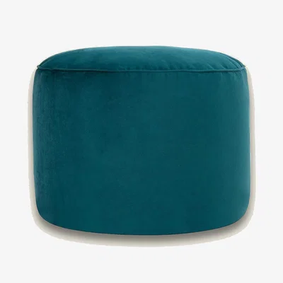 Marks & Spencer Kaikoo Velvet Drum Pouffe - Teal Green, Teal Green