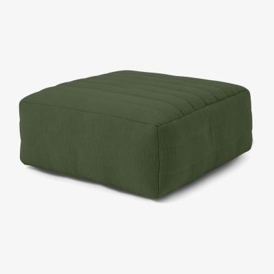 Made.com Gus Quilted Modular Floor Cushion, Olive Cotton Slub