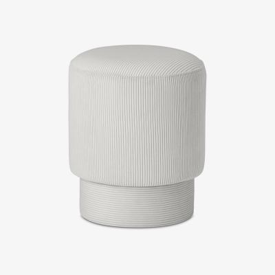 Made.com Volta Pouffe, Small, Stone Grey Corduroy
