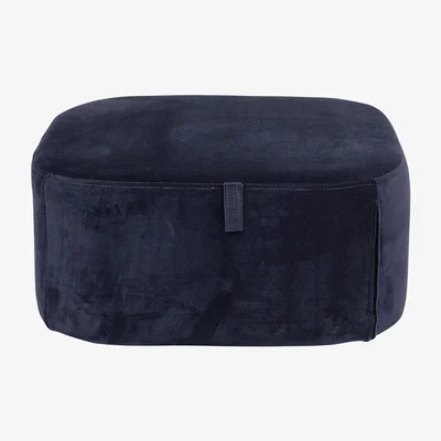 Made in Design Pouf - / Velour - 55 x 55 cm by Bloomingville Blue