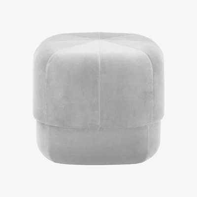Made in Design Circus Small Pouf - Ø 46 cm - Velvet by Normann Copenhagen Beige