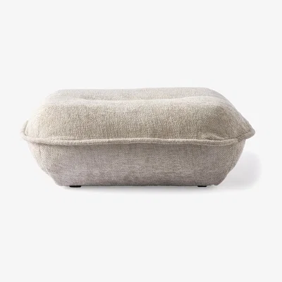 Made in Design Puff Pouf - / Fabric - 95 x 80 x H 35 cm by Pols Potten White/Beige