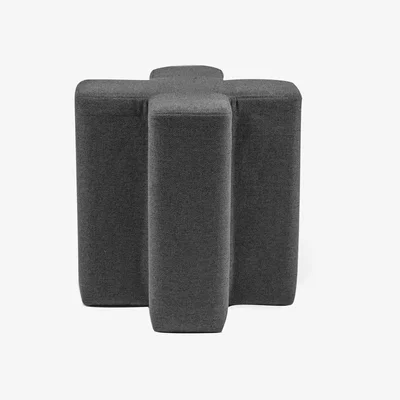 Made in Design Cross Pouf - / Fabric by Pols Potten Grey
