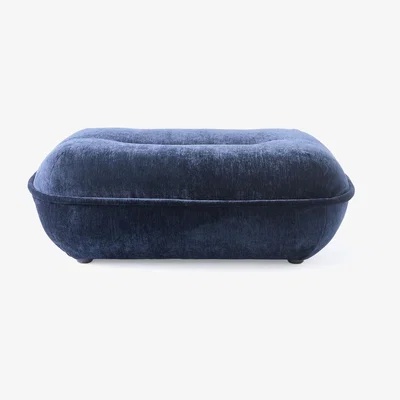 Made in Design Puff Pouf - / Velvet - 95 x 80 x H 35 cm by Pols Potten Blue