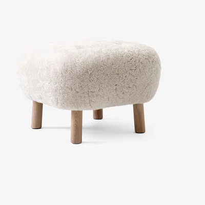 Made in Design ATD1 Pouf - / Sheepskin by &tradition Beige