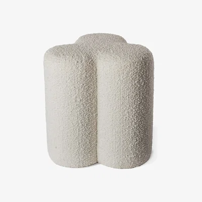 Made in Design Clover Pouf - / Terry loop fabric by Pols Potten White/Beige