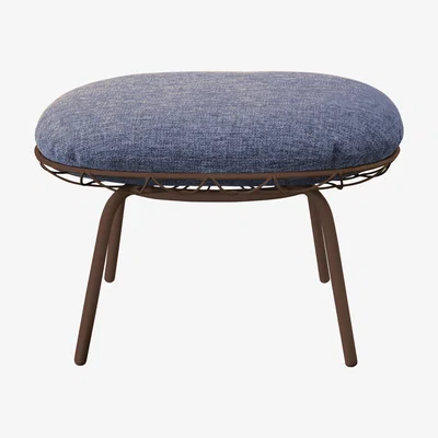 Made in Design Pina Outdoor Pouf - Fabric by Magis Blue/Brown
