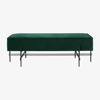 Made in Design TS Pouf - Velvet/Gamfratesi - Velvet- 120 x 40 cm by Gubi Green