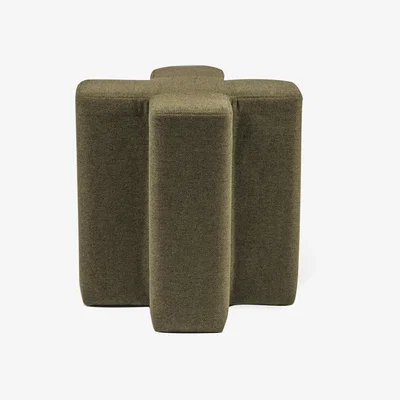 Made in Design Cross Pouf - / Fabric by Pols Potten Green