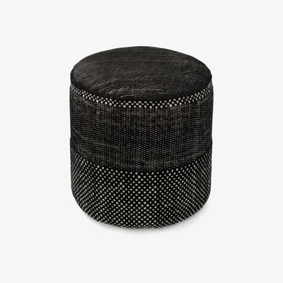 Made in Design Tres Persian Pouf by Nanimarquina Black