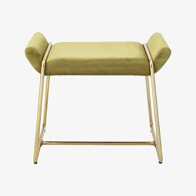 Made in Design Megan Pouf - / Padded pouffe - Velvet by Bloomingville Yellow/Gold