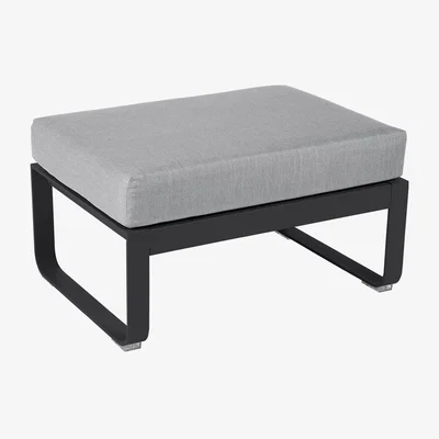Made in Design Bellevie Pouf - / Coffee table - Flannel grey fabric / 74 x 53 cm by Fermob Grey