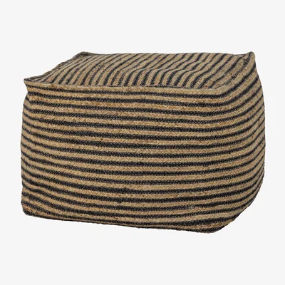 Made in Design Nao Pouf - / Hessian - 40 x 40 x H 35 cm by Bloomingville Beige