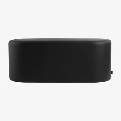 Made in Design Sessio Pouf - / Leather - 110 x 45 cm by AYTM Black