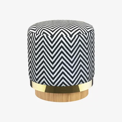 Made in Design Pouf - / Fabric by RED Edition White/Black
