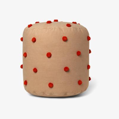 Nordic Nest Dot pouf Ø39 cm Camel-red