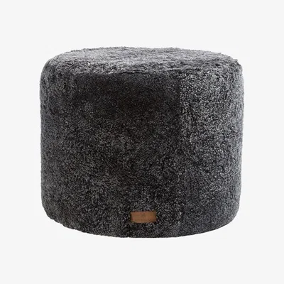 Nordic Nest Shepherd pouf Frida 50x40 cm graphite black