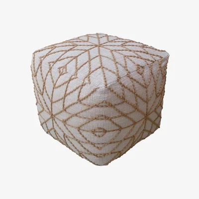 Olivia's Libra Calm Neutral Collection - Corowa Hand Made Pouffe in Beige