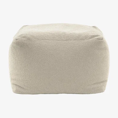 Perch and Parrow Cloud Boucle Pouffe in Cream